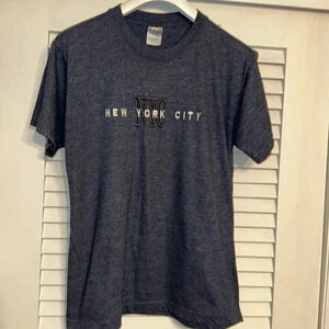 vintage nyc new york city wali tag unisex medium short sleeve embroidered shirt